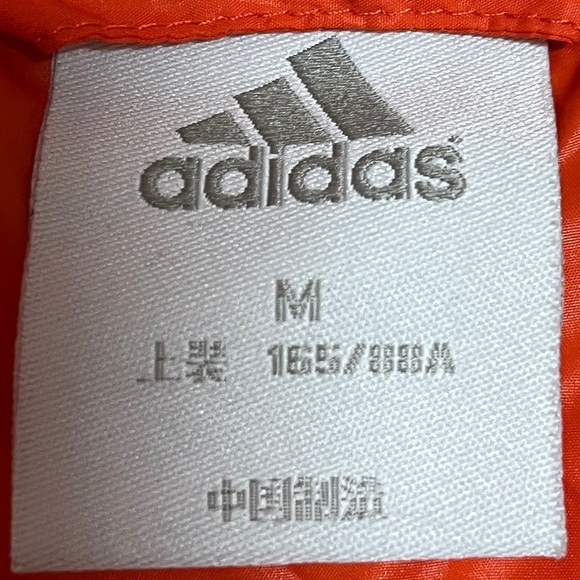 Adidas Orange Puffer Jacket Men’s Medium Retro Winter - Picture 7 of 10